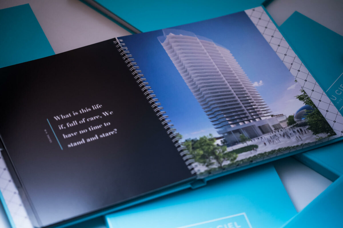 Professional Photography - Inside Designed Books - Bleu Ciel